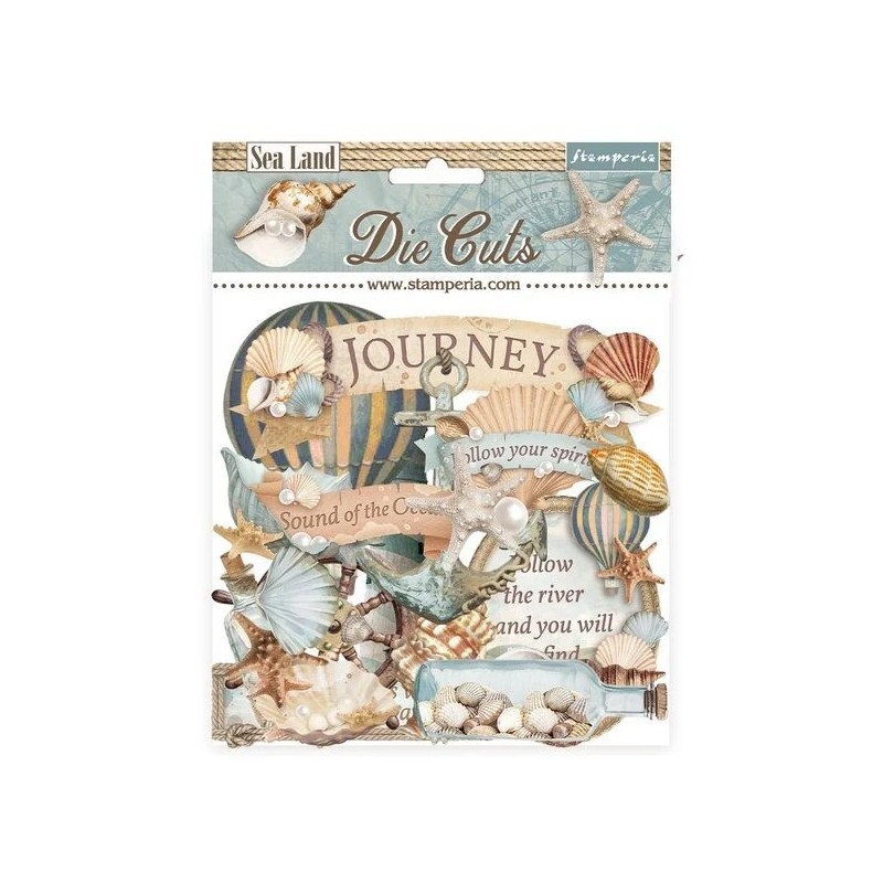 Stamperia die cuts sea land