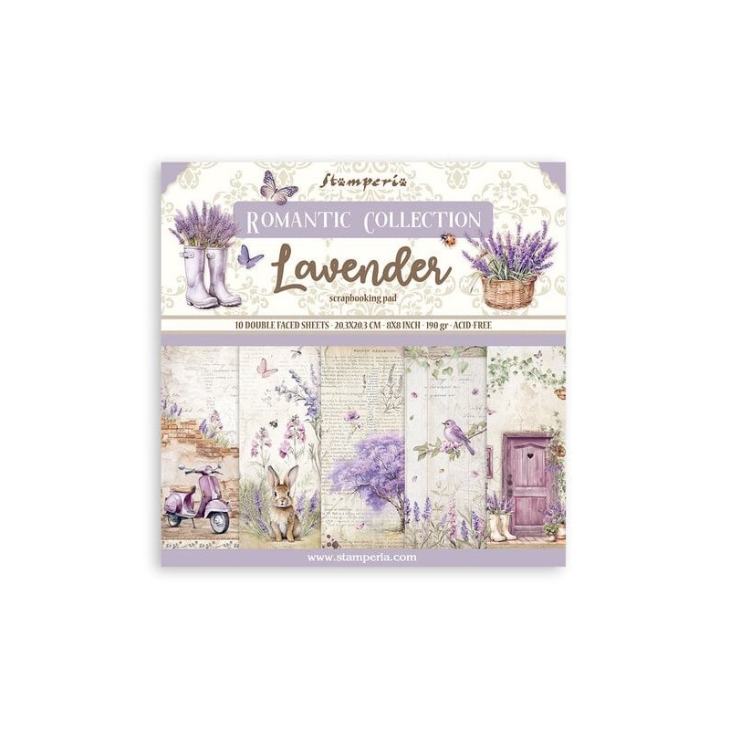 Stamperia collection 20x20 lavender