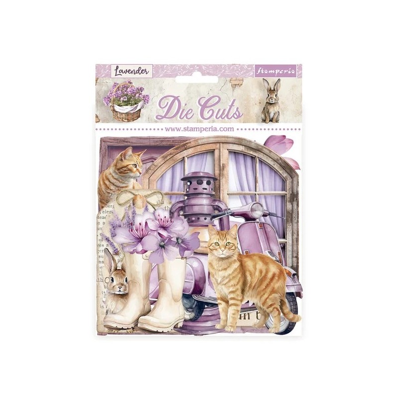 Stamperia Die cuts lavender